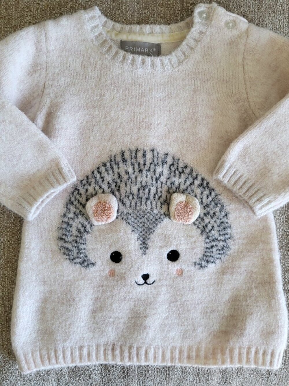 Hedgehog Sweater for Baby Girl by Primark, size 9-12mo